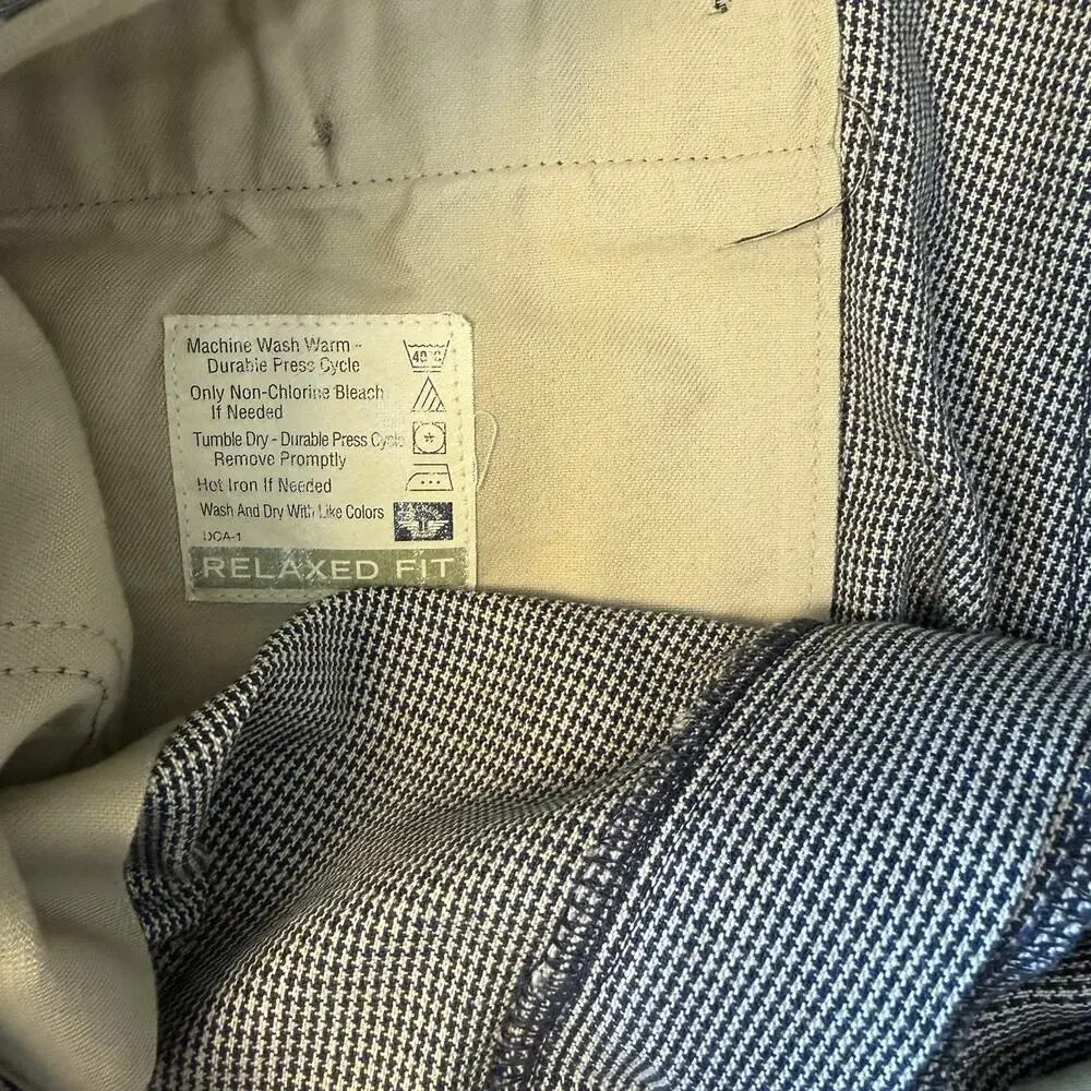 Vintage Dockers Pleated Pants 31 Multicolor Houndstooth 90s New York Luxury